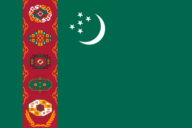 Flaga, Turkmenistan